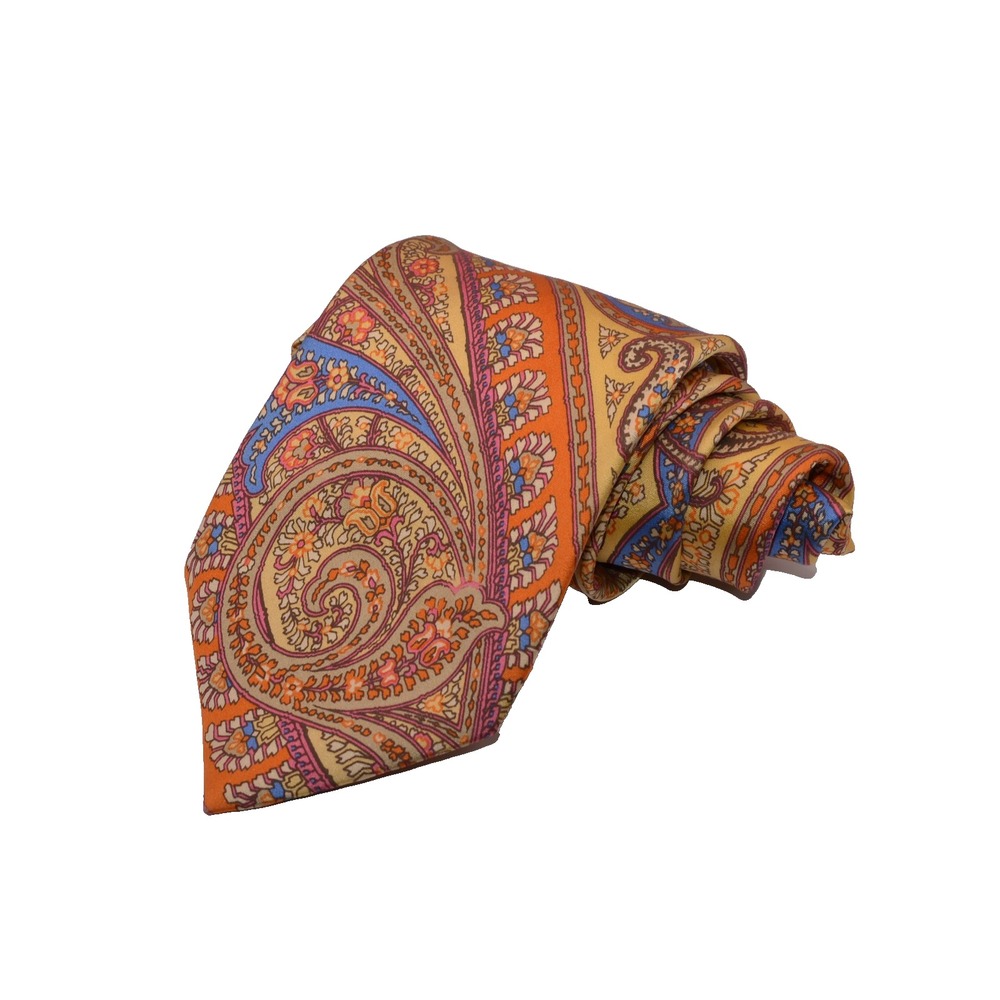 Brioni Men's Tie Floral Pattern Luxury Silk Tie Hand Made In Italy